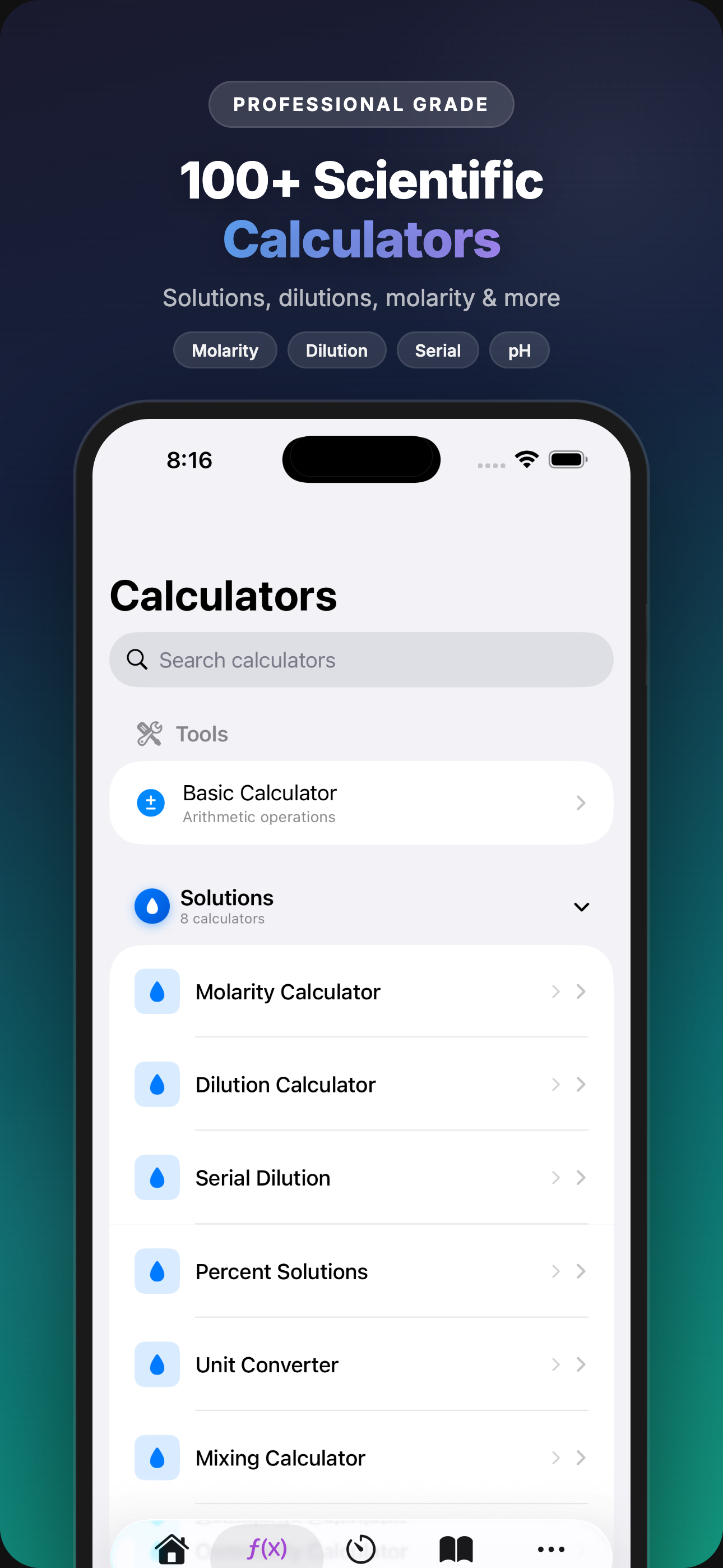 100+ scientific calculators