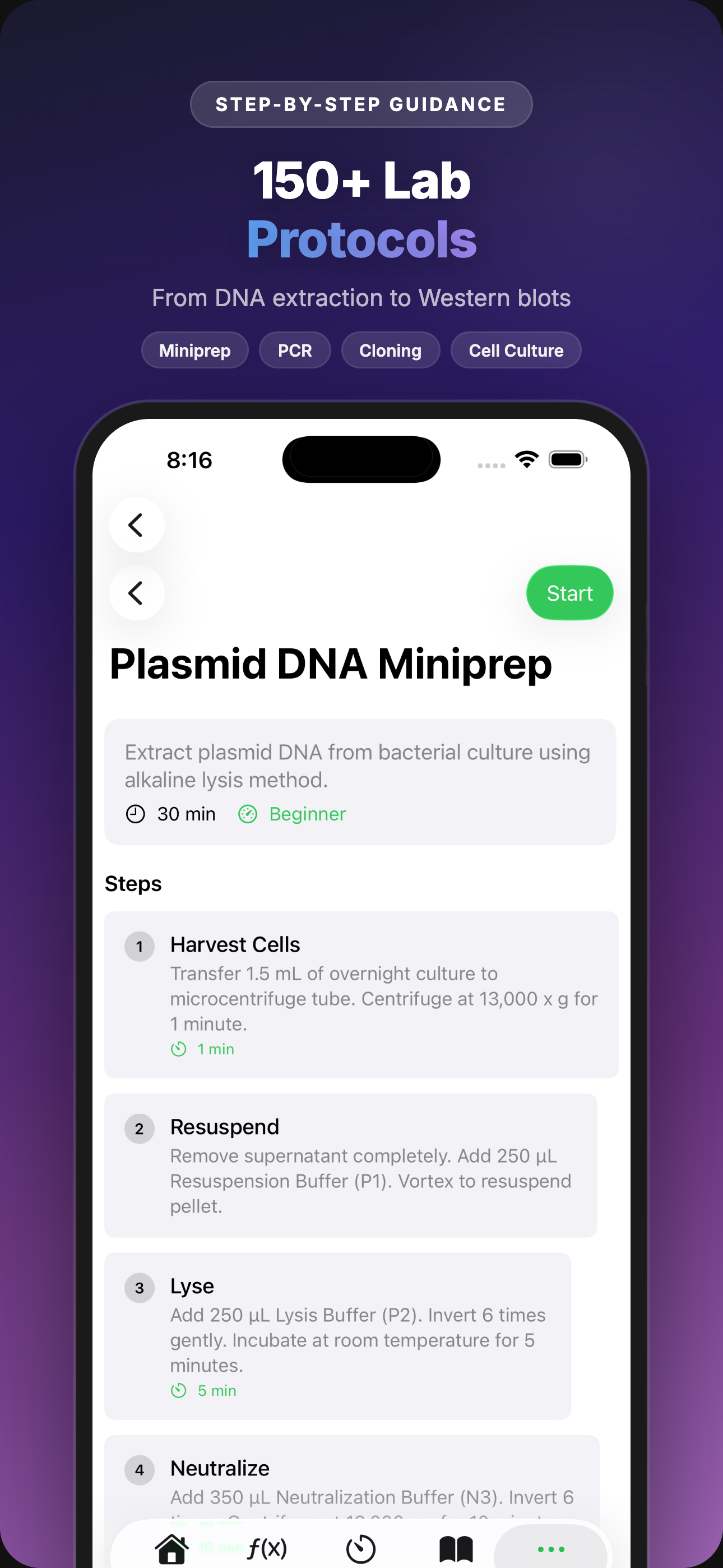 150+ lab protocols