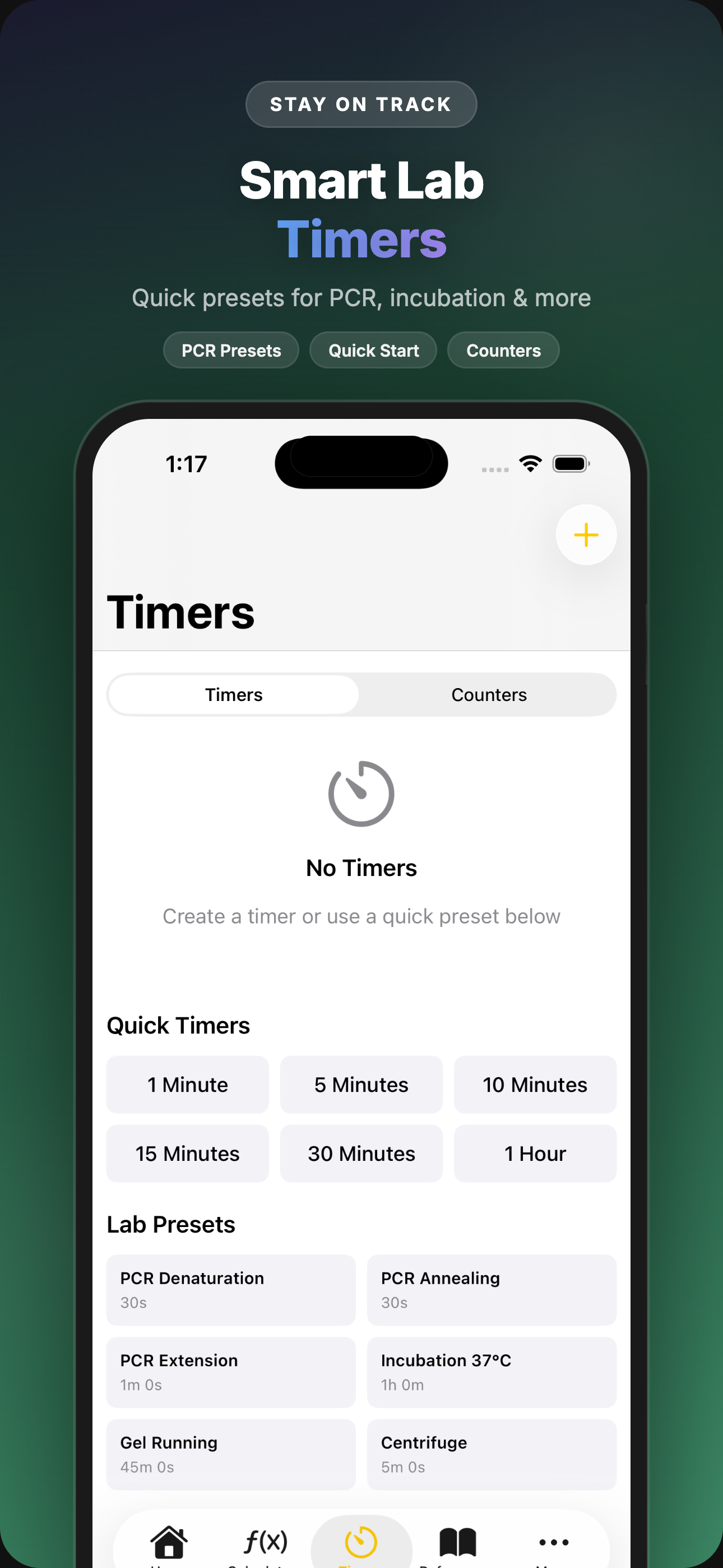 Smart lab timers